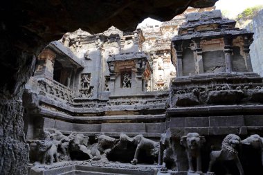 Ellora mağaraları Tapınağı, rock-Cut tapınaklar, Aurangabad, Maharashtra Merkezi Hindistan 