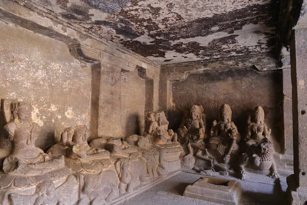 Tempio Delle Grotte Ellora Templi Scavati Nella Roccia Aurangabad Maharashtra — Foto Stock