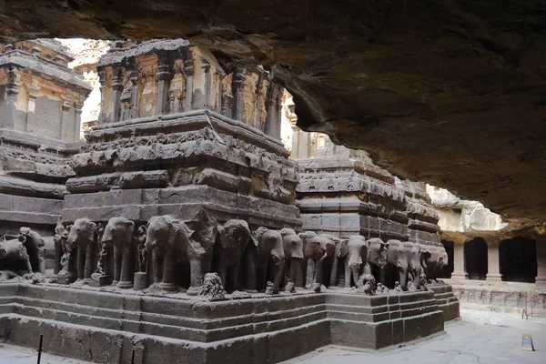 Templet Ellora Grottor Den Klippa Cut Tempel Aurangabad Maharashtra Centrala — Stockfoto