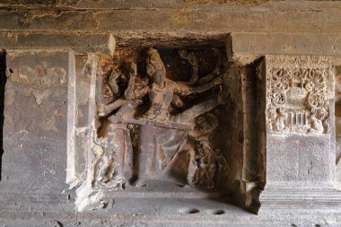 Ellora mağaraları Tapınağı, rock-Cut tapınaklar, Aurangabad, Maharashtra Merkezi Hindistan 
