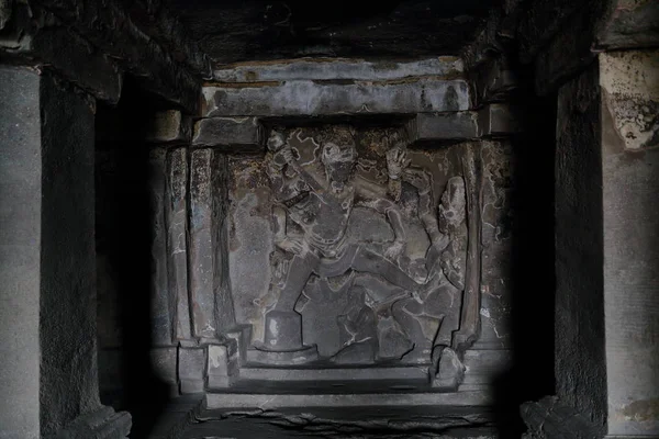 Temple Des Grottes Ellora Les Temples Rocheux Aurangabad Maharashtra Dans — Photo