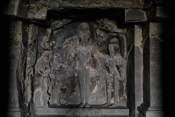 Храм Эллоры Пещеры Скальные Храмы Aurangabad Maharashtra Центральной Индии — стоковое фото