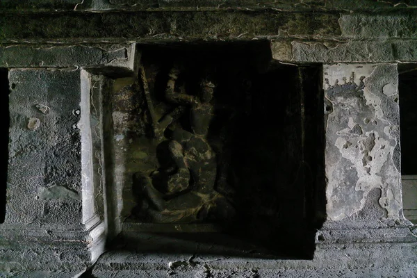 Świątynia Ellora Jaskinie Skalne Świątynie Aurangabad Maharashtra Indiach Środkowej — Zdjęcie stockowe