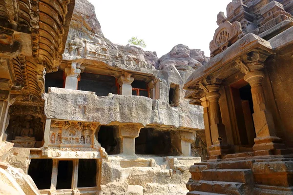 Tempel Der Ellora Höhlen Die Felsentempel Aurangabad Maharashtra Zentralindien — Stockfoto