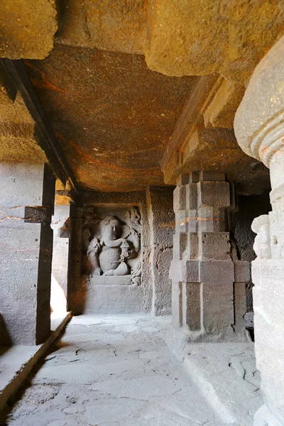 Temple Ellora Barlangok Sziklaszilárd Templomok Aurangabad Maharashtra Közép Indiában — Stock Fotó