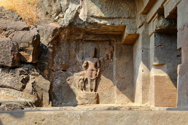 エローラの寺院 ロックカット寺院 中央インドのアウランガーバード マハラシュトラ — ストック写真