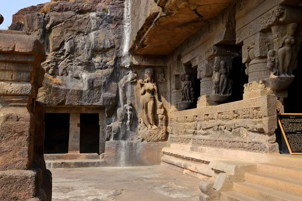 Tempel Der Ellora Höhlen Die Felsentempel Aurangabad Maharashtra Zentralindien — Stockfoto