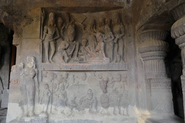 エローラの寺院 ロックカット寺院 中央インドのアウランガーバード マハラシュトラ — ストック写真
