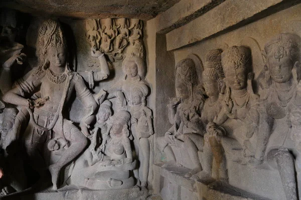 Temple Ellora Caves Rock Cut Temples Aurangabad Maharashtra Central India — Stock Photo, Image