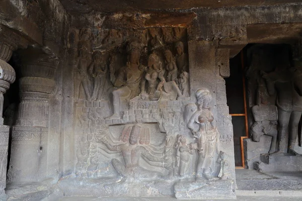 Templet Ellora Grottor Den Klippa Cut Tempel Aurangabad Maharashtra Centrala — Stockfoto