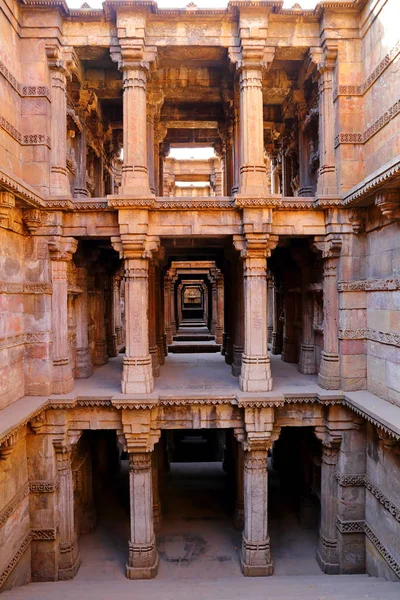 Dada Harír Vav Stepwell Budova Hinduistické Vody Asarwa Ahmedabad Indickém — Stock fotografie