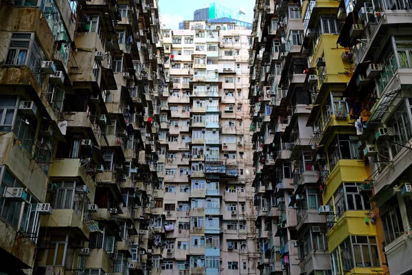Vecchi Complessi Residenziali Pubblici Popolati Hong Kong Cina — Foto Stock