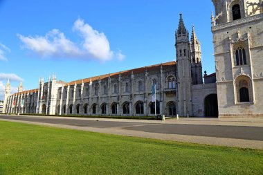 Mosteiro dos Jeronimos Lizbon Belem, Portekiz tarihi manastır (Unesco Dünya Mirası)