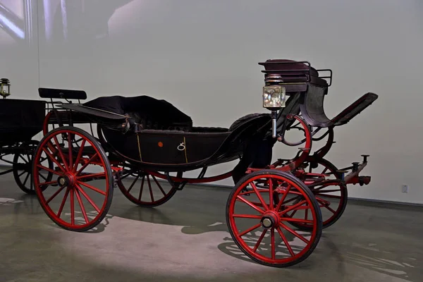 Exhibits Antique Carriages National Coach Museum Lisbon Portugal Museu Nacional — Stock Photo, Image