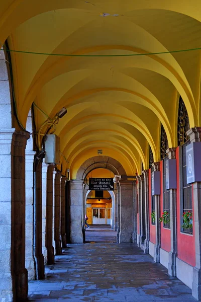 Plaza Mayor Med Staty Kung Philips Iii Staden Madrid Spanien — Stockfoto