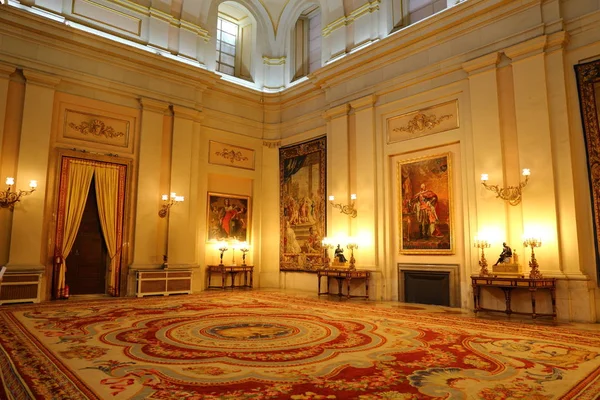 Interiören Palacio Real Madrid Kungliga Palatset Det Kungliga Spanska Residenset — Stockfoto