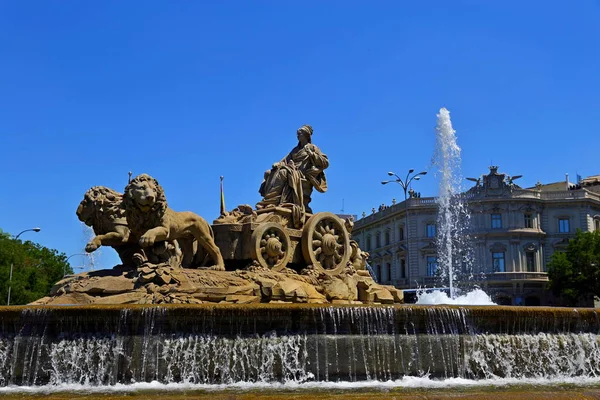 Fontaine Plaza Cibeles Devant Palacio Comunicaciones Madrid Espagne — Photo