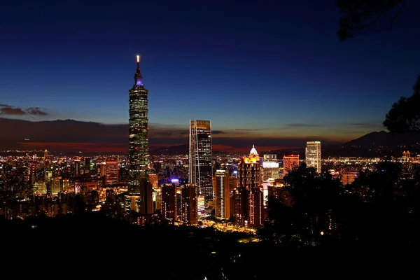 Ciudad Moderna Taipei Edificios Paisajes Urbanos Ver Capital Taiwán — Foto de Stock