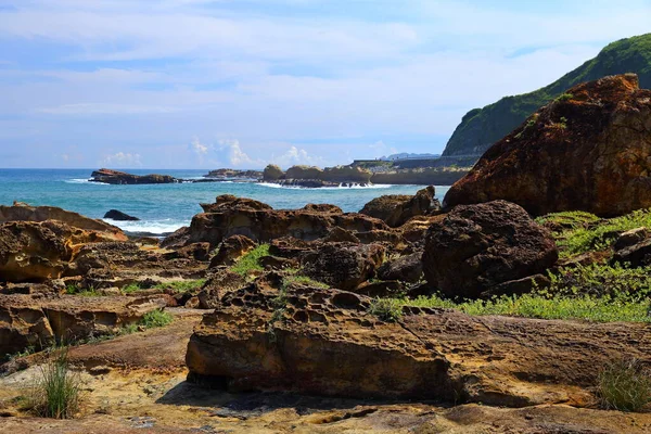 Coastal Rock Formations Northeast Coast National Scenic Area Taipei Taiwan — Stock Photo, Image