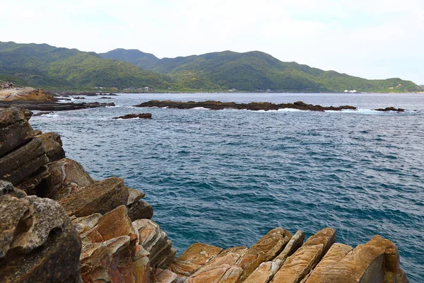 Formations Rocheuses Côtières Dans Région Pittoresque Nationale Côte Nord Est — Photo