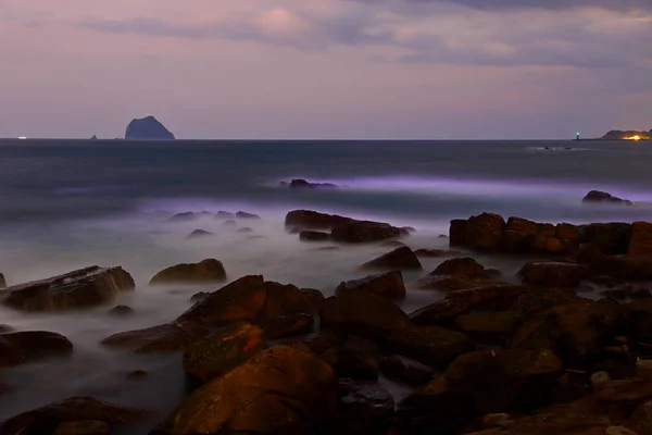 Formacje Skał Przybrzeżnych Północno Wschodnim Wybrzeżu Kraju Tajpej Tajwan — Zdjęcie stockowe