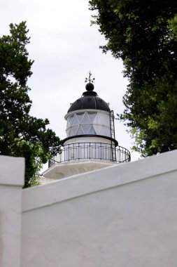 Şık Kaohsiung Deniz Feneri, 1883 'te inşa edildi ve 1918' de Kaohsiung City, Tayvan 'da yeniden inşa edildi.