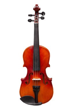 Beyaz arka plan üzerinde izole klasik müzik aleti keman