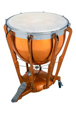 Beyaz arka plan üzerinde izole vurmalı enstrüman timpani
