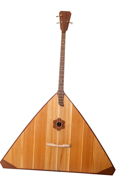 классическая музыка Русский народный балалайка инструмент изолирован на белом фоне
