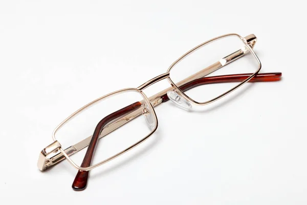 Klasické Brýle Bílém Pozadí — Stock fotografie