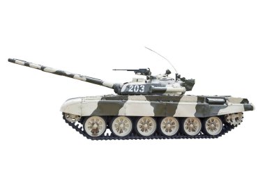 Muharebe tankı beyaz arka plan üzerinde izole