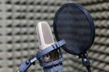 Stüdyo yakın çekim telsiz mikrofon