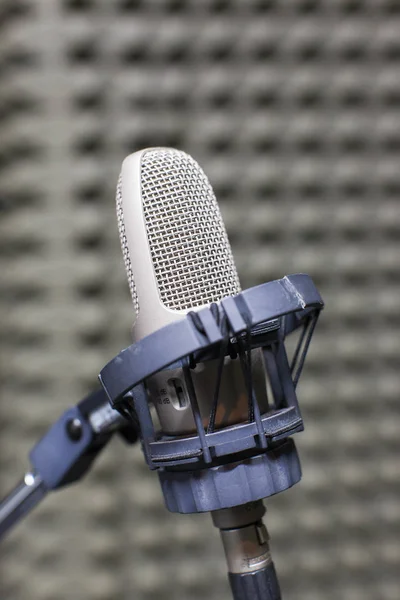 Radio Microphone Studio Close — Stock Photo, Image