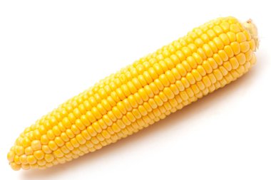 Beyaz arkaplanda izole edilmiş mısır