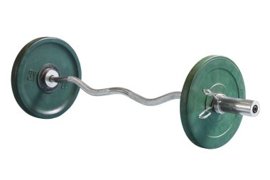 Beyaz arka plan üzerinde izole spor halter