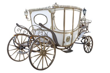 Beyaz arka plan üzerinde izole vintage taşıma