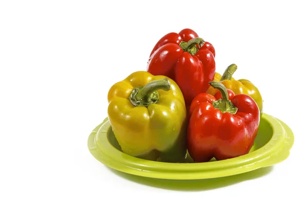 Bulgarian Sweet Peppers Isolated White Background — Stock Photo, Image