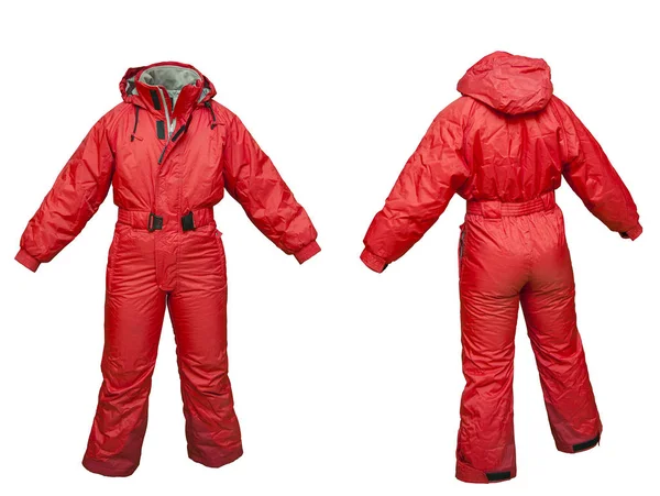 Ski Jumpsuit Geïsoleerd Witte Achtergrond — Stockfoto