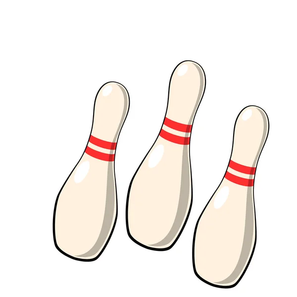 Illustration Bowling Stift Isolerad Vit Bakgrund — Stockfoto