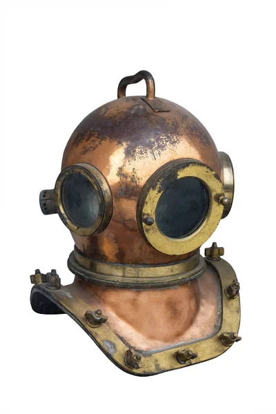 Vintage Diving Helmet Isolated White Background — Stock Photo, Image