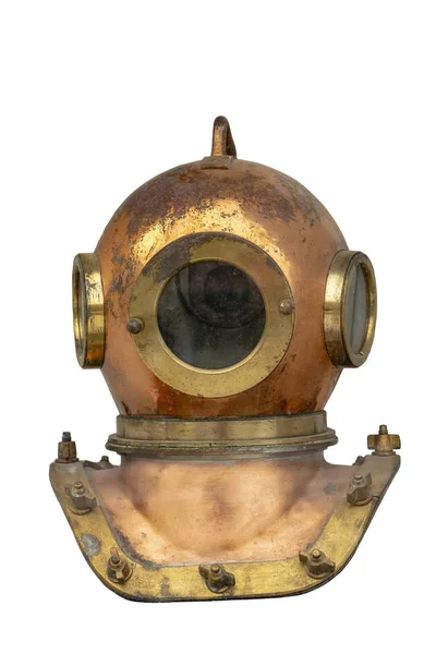 Vintage Diving Helmet Isolated White Background — Stock Photo, Image