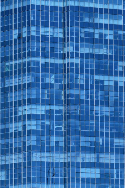 Textura Las Ventanas Azules Fachada Edificio Negocios Varios Pisos —  Fotos de Stock