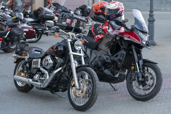 Chelyabinsk Rusland Juli 2019 Harley Davidson Motorfietsen Geparkeerd Harley Davidson — Stockfoto