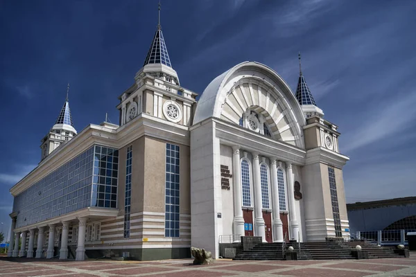 Kostanay Republika Kazachstán Května 2019 Budova Regionálního Kazašského Divadelního Divadla — Stock fotografie