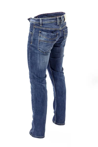 Män Blå Jeans Isolerad Vit Bakgrund — Stockfoto