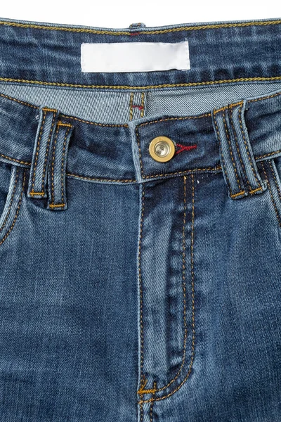 Männer Blaue Jeans Geisterhafte Schaufensterpuppe Isoliert Auf Weißem Hintergrund Nahaufnahme — Stockfoto