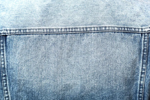 Close Textura Denim Com Costuras — Fotografia de Stock