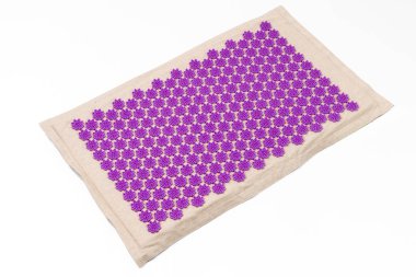 Masaj Mat ve çuval minderi beyaz arkaplanda izole edildi