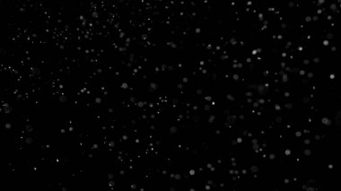 İzole bulut siyah arka plan kabarcık Bokeh toz