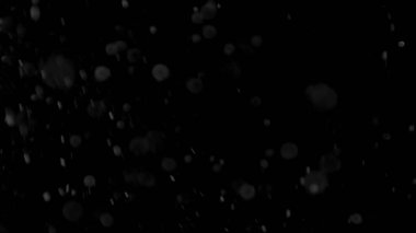 İzole bulut siyah arka plan kabarcık Bokeh toz